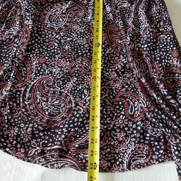 NEW Banana Republic PRINT BISHOP-SLEEVE TOP, Size M - Picture 11 of 14